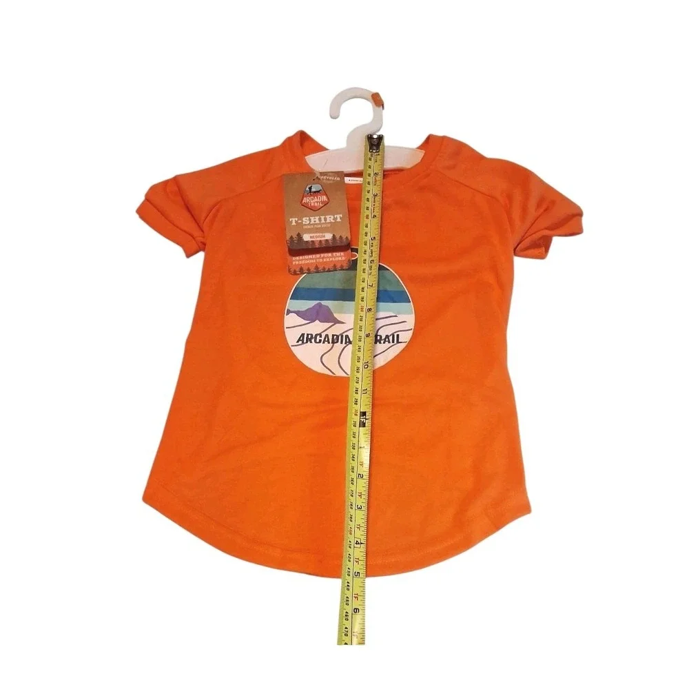 Arcadia Trail Eco-Friendly Dog T-Shirt M - Orange Tree Logo 100% Recycled NWT